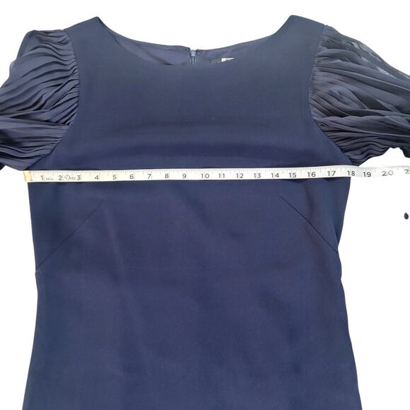 White House Black Market Chiffon Balloon Sleeves Dress Size 10 - Picture 3 of 12